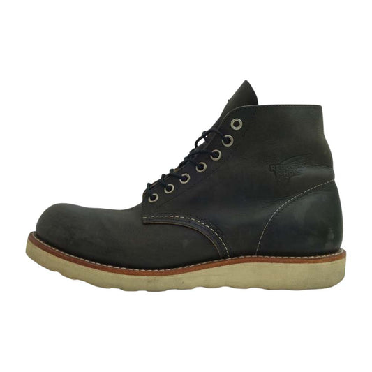 RED WING レッドウィング ROUND TOE BOOTS ラウンド トゥ ラフ＆タフ ブーツ チャコール系 25.5cm【中古】