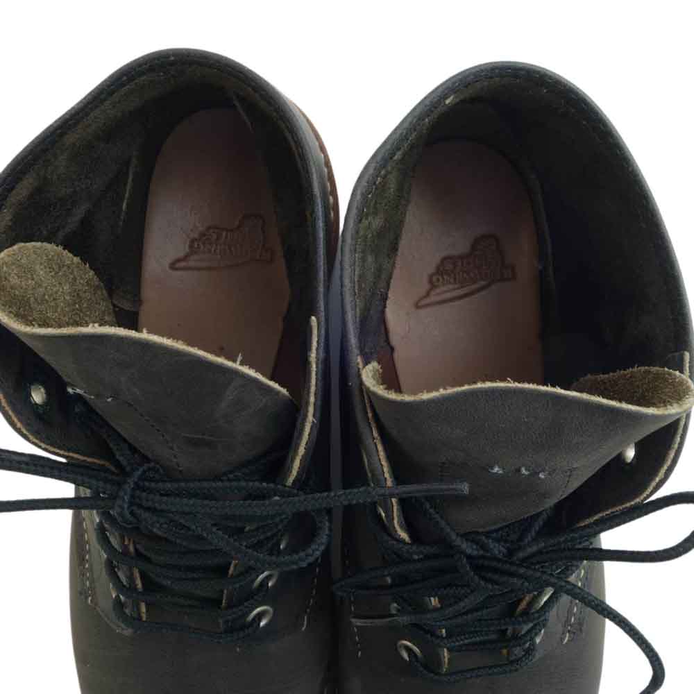 RED WING レッドウィング ROUND TOE BOOTS ラウンド トゥ ラフ＆タフ ブーツ チャコール系 25.5cm【中古】