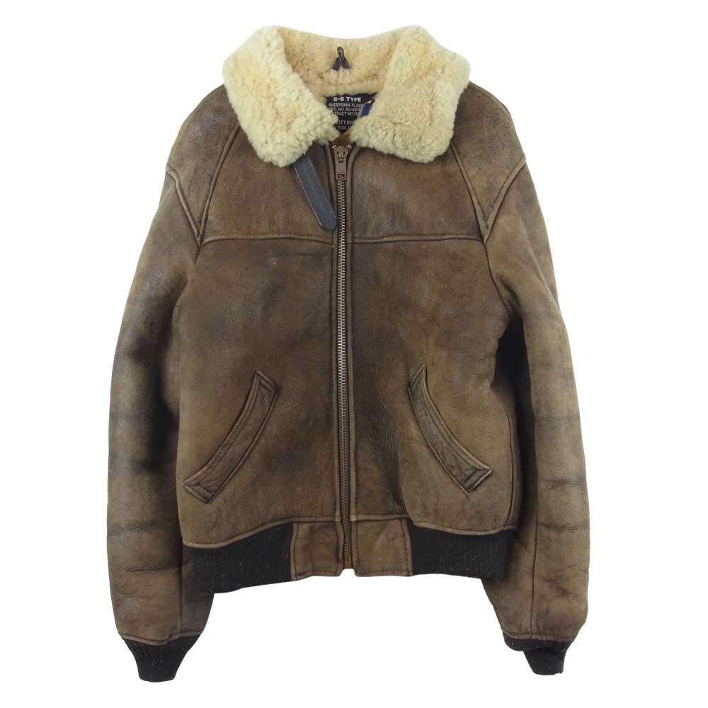 schott ショット USA製 B6 レザー ムートン フライト ジャケット ブラウン系 36【中古】