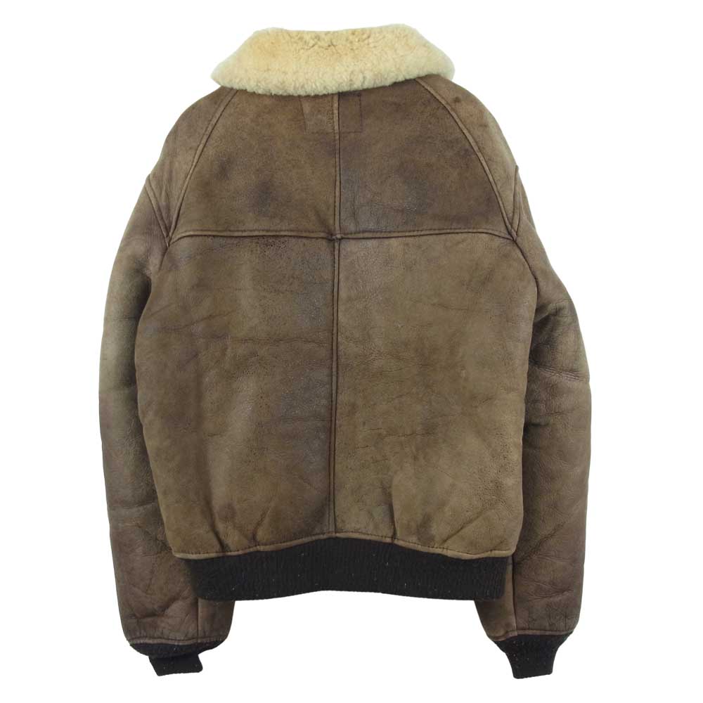 Schott TYPE B-6 レザージャケットブラウン サイズ38 schott ショット USA製 B6 レザー ムートン フライト ジャケット