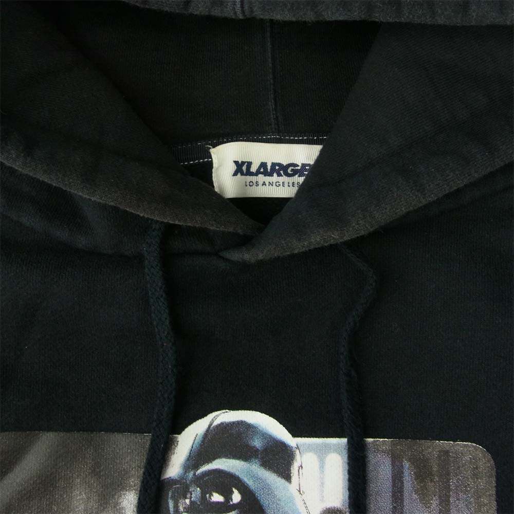 X-LARGE スターウォーズ コラボ プリント プルオーバー パーカー ブラック系 L【中古】