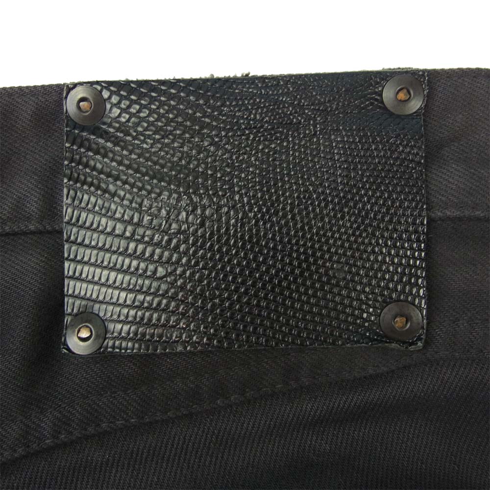 ISAMUKATAYAMA BACKLASH イサムカタヤマバックラッシュ 1356-01C TUMBLE WITH YOU ストレッチ クラッシュ加工 パンツ ブラック系 M【中古】