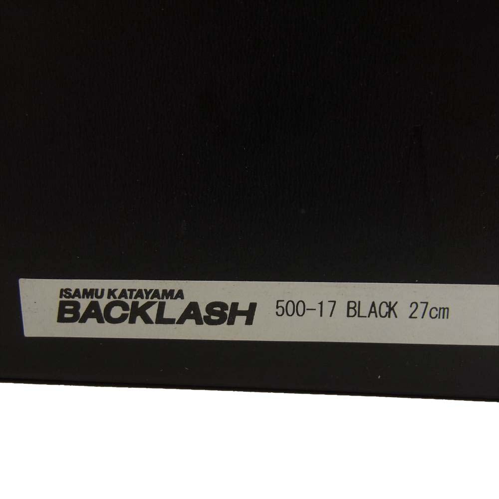 ISAMUKATAYAMA BACKLASH イサムカタヤマバックラッシュ 500-17 ジャパンダブルショルダー サイドジップ 編み上げ ブーツ レースアップ レザー ブラック系 27cm【中古】