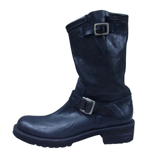 ISAMUKATAYAMA BACKLASH イサムカタヤマバックラッシュ ベルギーショルダー 製品染め サイドジップ エンジニア ブーツ ネイビー系 27【中古】