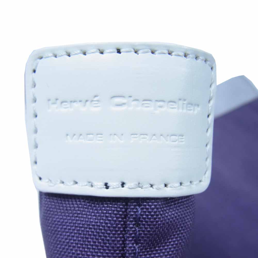 Herve Chapelier エルベ・シャプリエ 707C 店舗限定 コーデュラ 舟型 トート M ニュープリュエル×シルバー【極上美品】【中古】
