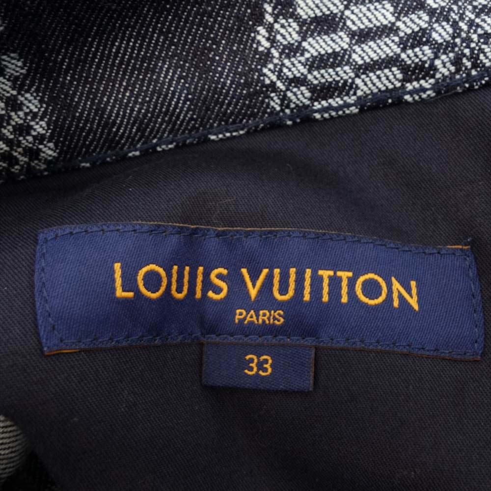 LOUIS VUITTON ルイ・ヴィトン 1A8X7P 国内正規品 ディストーテッド ダミエ デニムパンツ 33【極上美品】【中古】