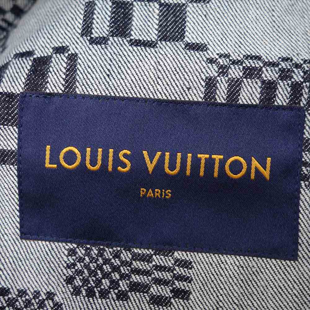 LOUIS VUITTON ルイ・ヴィトン 1A8WBK 国内正規品 ディストーテッド ダミエ デニムジャケット 52【極上美品】【中古】