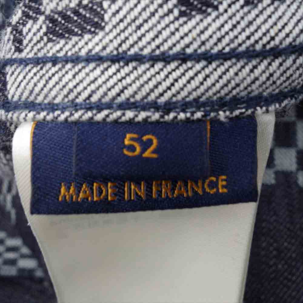 LOUIS VUITTON ルイ・ヴィトン 1A8WBK 国内正規品 ディストーテッド ダミエ デニムジャケット 52【極上美品】【中古】