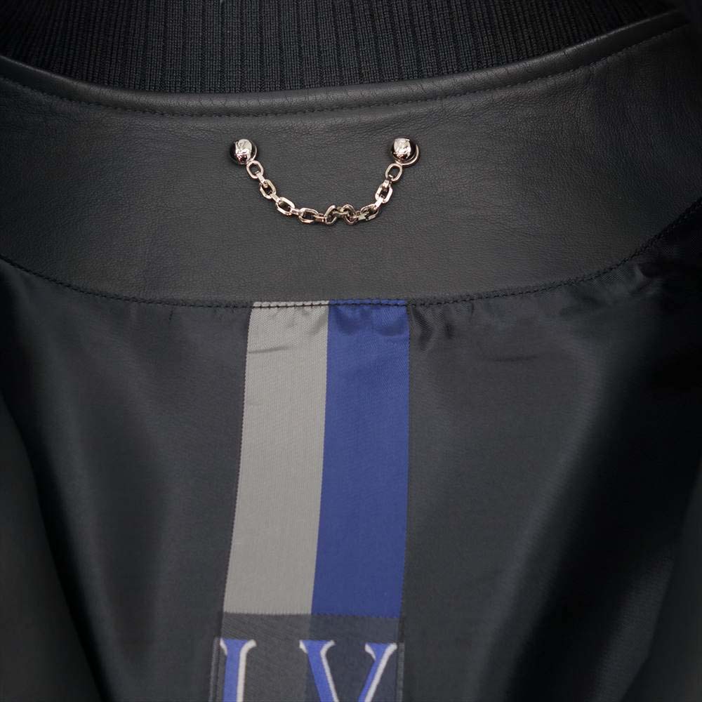 LOUIS VUITTON ルイ・ヴィトン 国内正規品 1854 MOTOR TRUNKS モータートランクス レザージャケット ブラック系 50【中古】