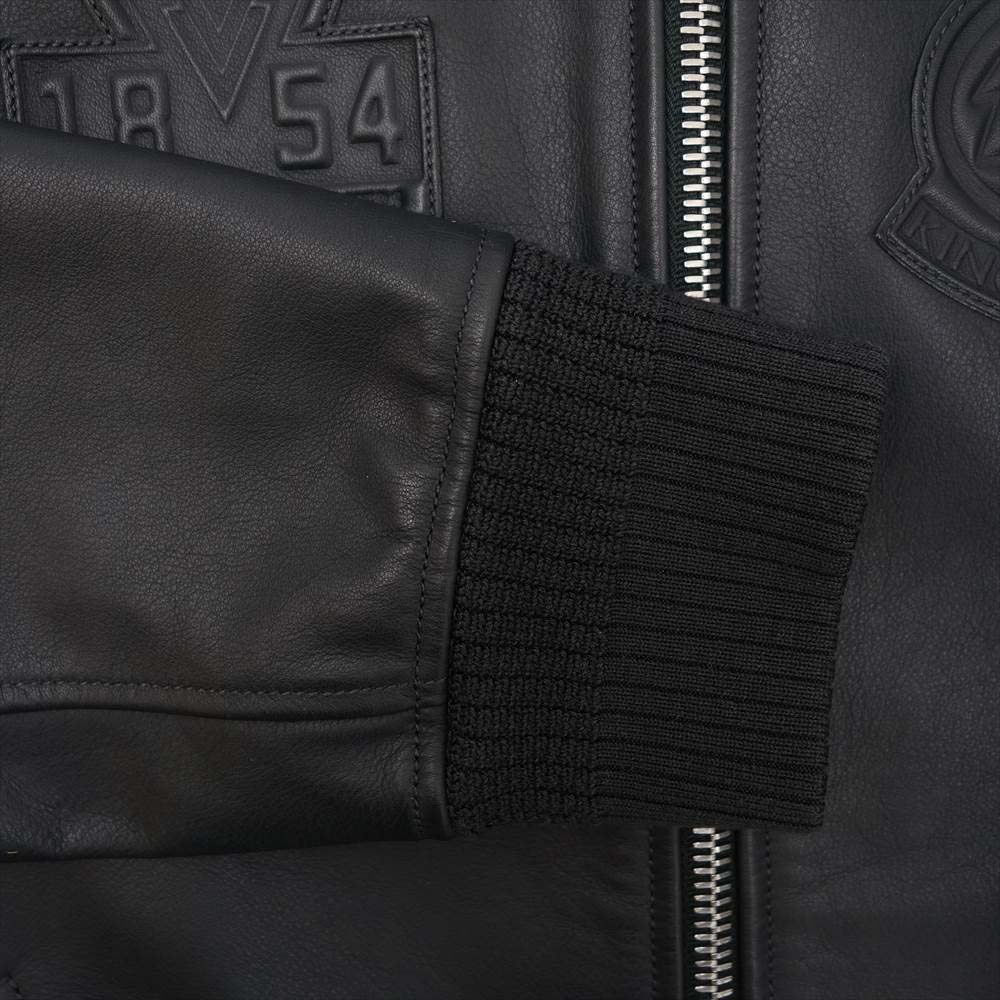 LOUIS VUITTON ルイ・ヴィトン 国内正規品 1854 MOTOR TRUNKS モータートランクス レザージャケット ブラック系 50【中古】