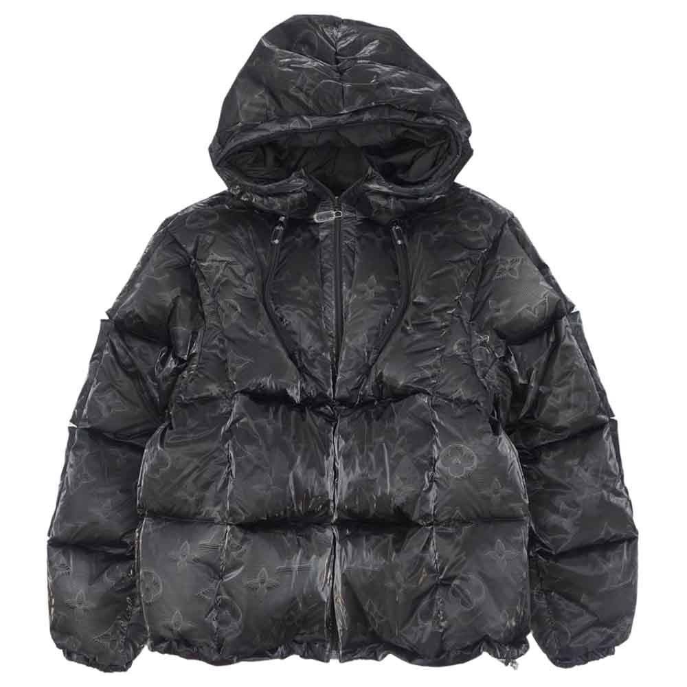 LOUIS VUITTON ルイ・ヴィトン 21SS 国内正規品 ヴァージルアブロー 2054 モノグラム リバーシブル 3D ダウン フィルドパファー ブラック系 52【中古】