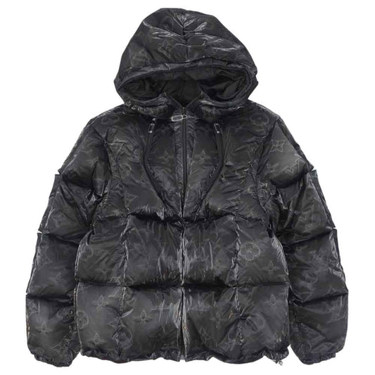 LOUIS VUITTON ルイ・ヴィトン 21SS 国内正規品 ヴァージルアブロー 2054 モノグラム リバーシブル 3D ダウン フィルドパファー ブラック系 52【中古】