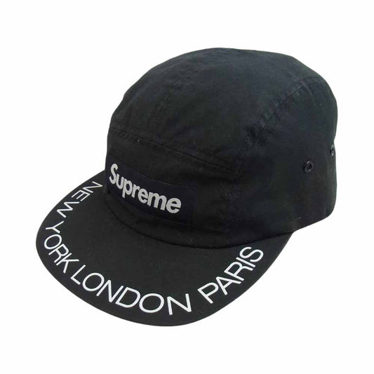 Supreme シュプリーム 18SS Visor Print Camp Cap バイザー プリント キャンプ キャップ ブラック系【中古】