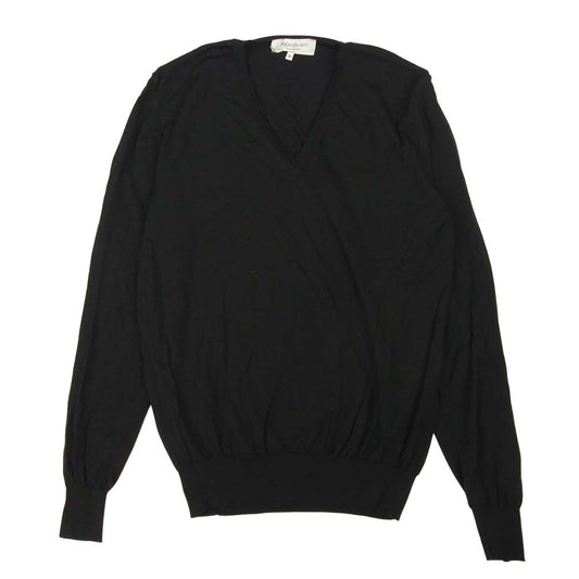 SAINT LAURENT サンローラン 141663 X1084 国内正規品 Vネック セーター ニット ブラック系 M【中古】