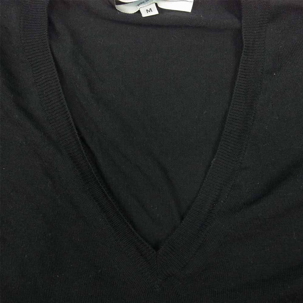 SAINT LAURENT サンローラン 141663 X1084 国内正規品 Vネック セーター ニット ブラック系 M【中古】