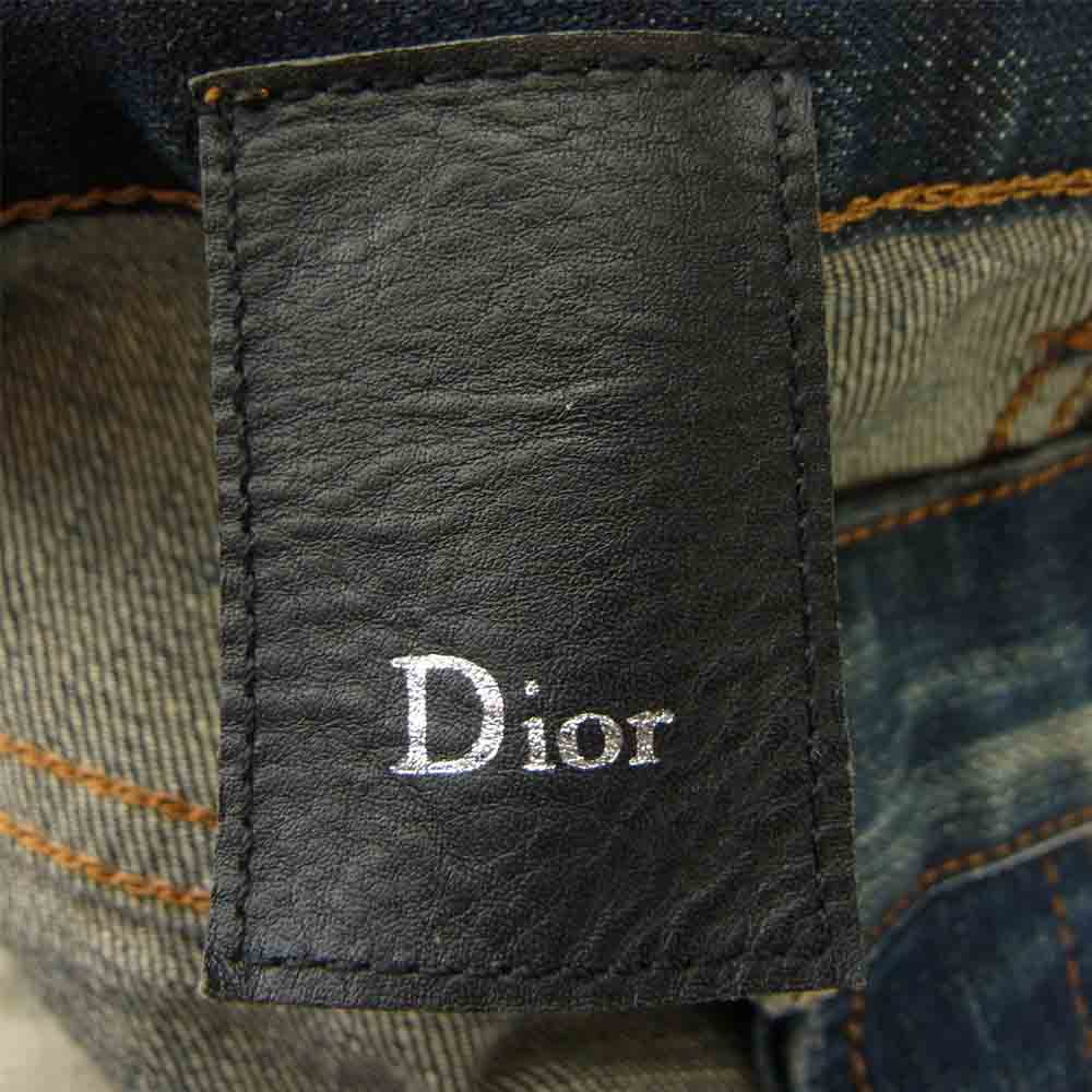 DIOR HOMME ディオールオム 163D007TX995 国内正規品 JAKE ジェイク ダメージ加工 ストレッチ スキニー デニム パンツ インディゴブルー系 30【中古】