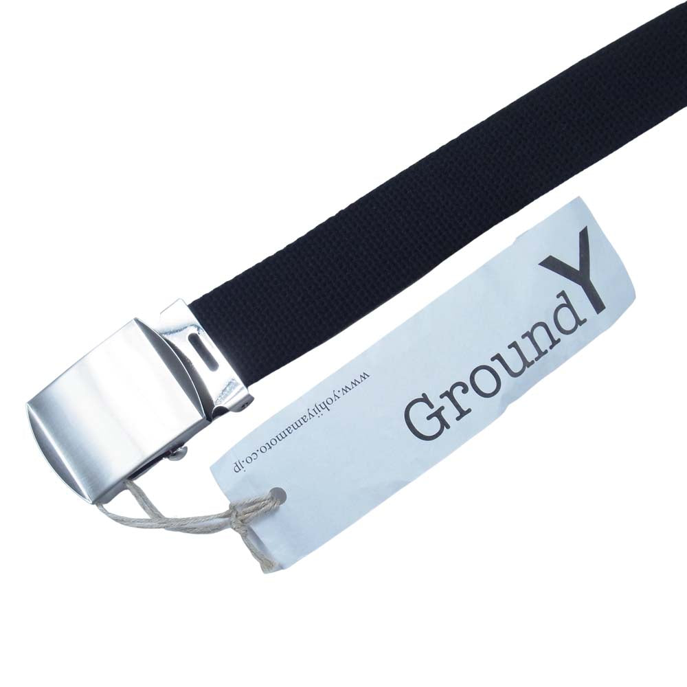 Yohji Yamamoto ヨウジヤマモト GroundY LOGO BELT ロゴ ガチャ ベルト ブラック系【新古品】【未使用】【中古】