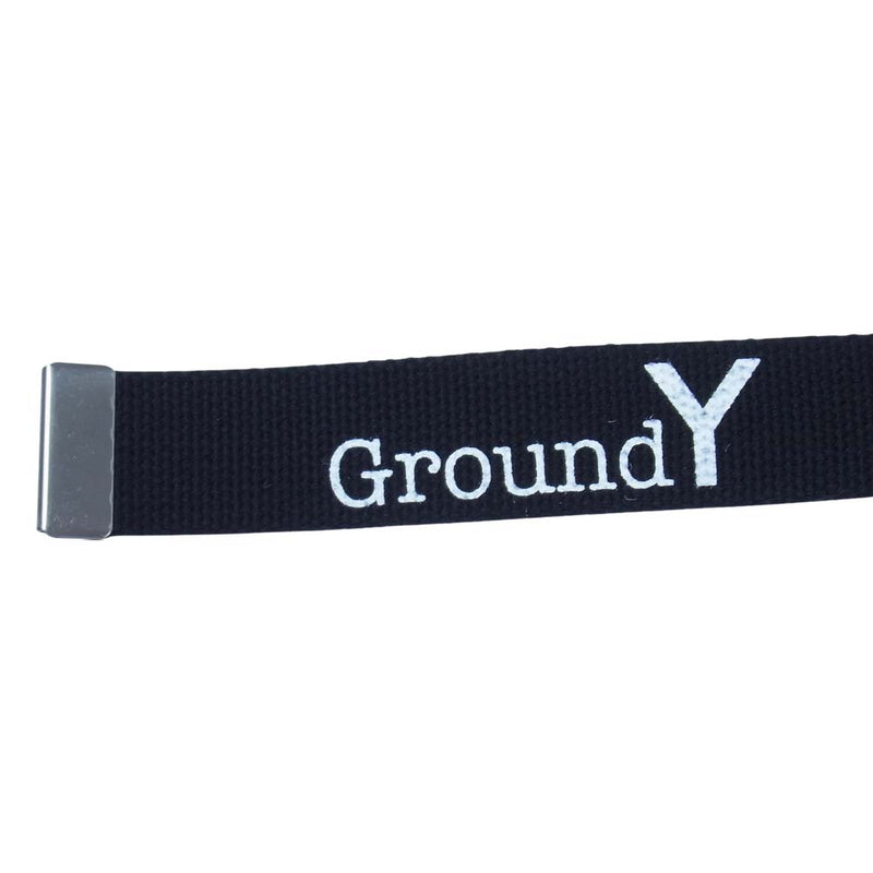 Yohji Yamamoto ヨウジヤマモト GroundY LOGO BELT ロゴ ガチャ ベルト ブラック系【新古品】【未使用】【中古】