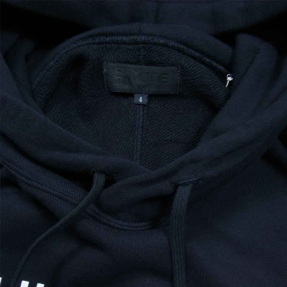 Yohji Yamamoto ヨウジヤマモト S'YTE UC-T72-019 French Terry Stitch Work Message＆Crow Hoodie メッセージ パーカー ブラック系 4【新古品】【未使用】【中古】