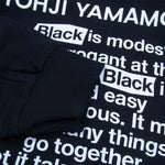 Yohji Yamamoto ヨウジヤマモト S'YTE UC-T72-019 French Terry Stitch Work Message＆Crow Hoodie メッセージ パーカー ブラック系 4【新古品】【未使用】【中古】