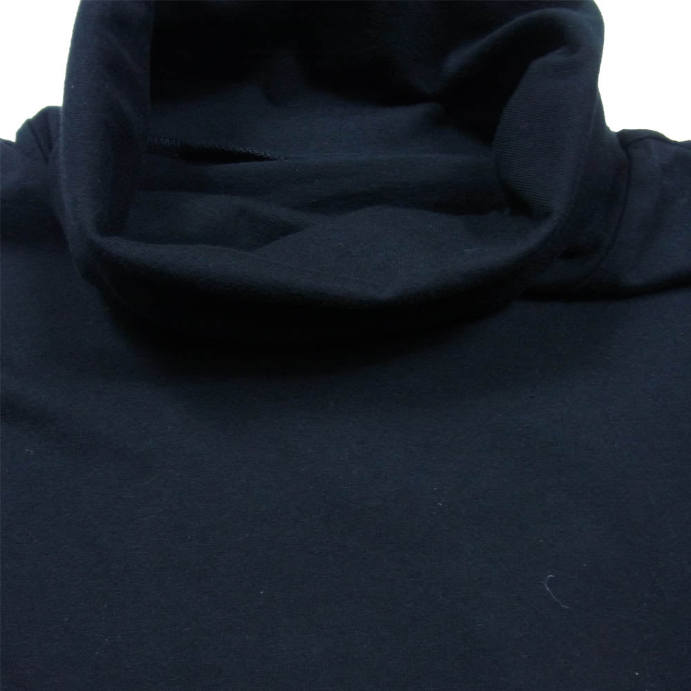 Yohji Yamamoto ヨウジヤマモト GroundY GM-T18-040 Cotton Jersey Zipper Opened Big Turtleneck Cut Sew グラウンドワイ ジッパー タートルネック ビッグ カットソー ブラック系 3【美品】【中古】