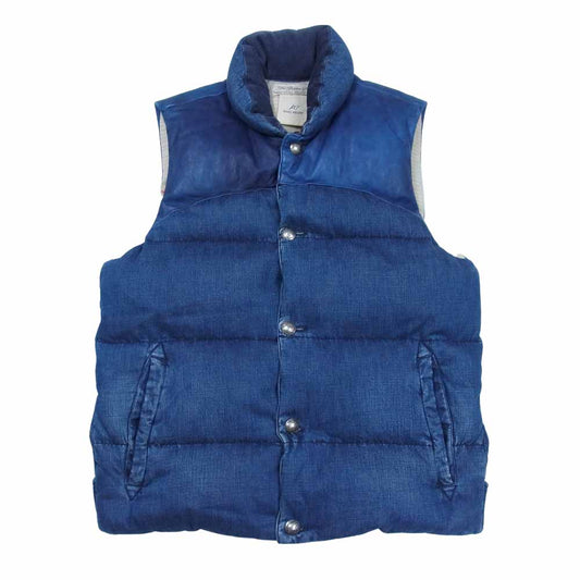 REMI RELIEF レミレリーフ × BEAMS PLUS 別注 デニム ダウンベスト インディゴブルー系 L【中古】