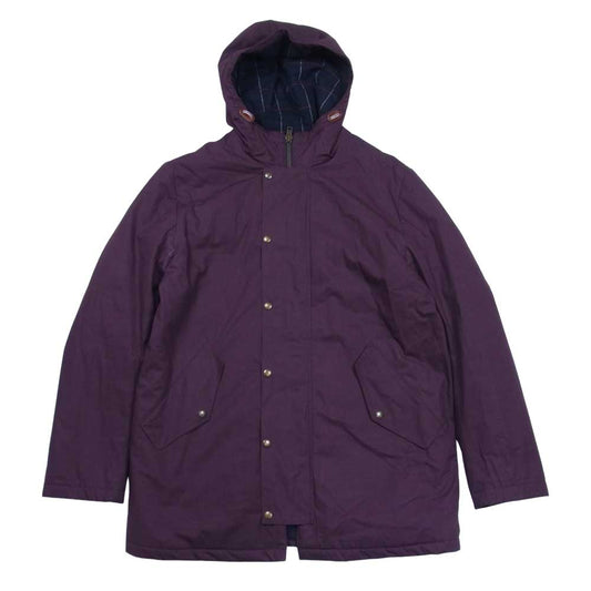 MAISON KITSUNE メゾンキツネ KMO-0652 SATOMI PARKA コットン フード付き 中綿ジャケット パープル系 L【中古】