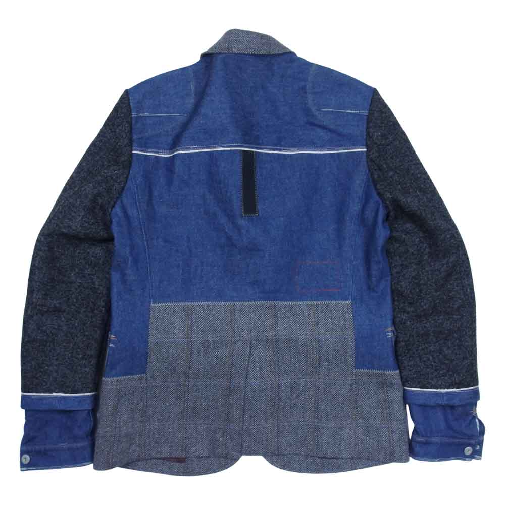 JUNYA WATANABE COMME des GARCONS ジュンヤワタナベコムデギャルソン 20AW Levi's リーバイス WF-J005 Wネーム セルヴィッチ デニム ウール ナイロン ツイード ドッキング ジャケット インディゴブルー系 M【美品】【中古】