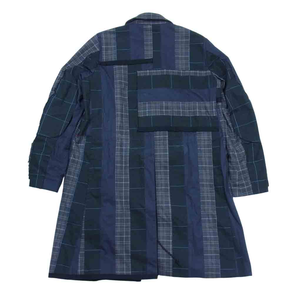 Sacai サカイ 21SS 21-02479M 異素材 切替 パッチワーク 再構築 コート グレー系 2【中古】