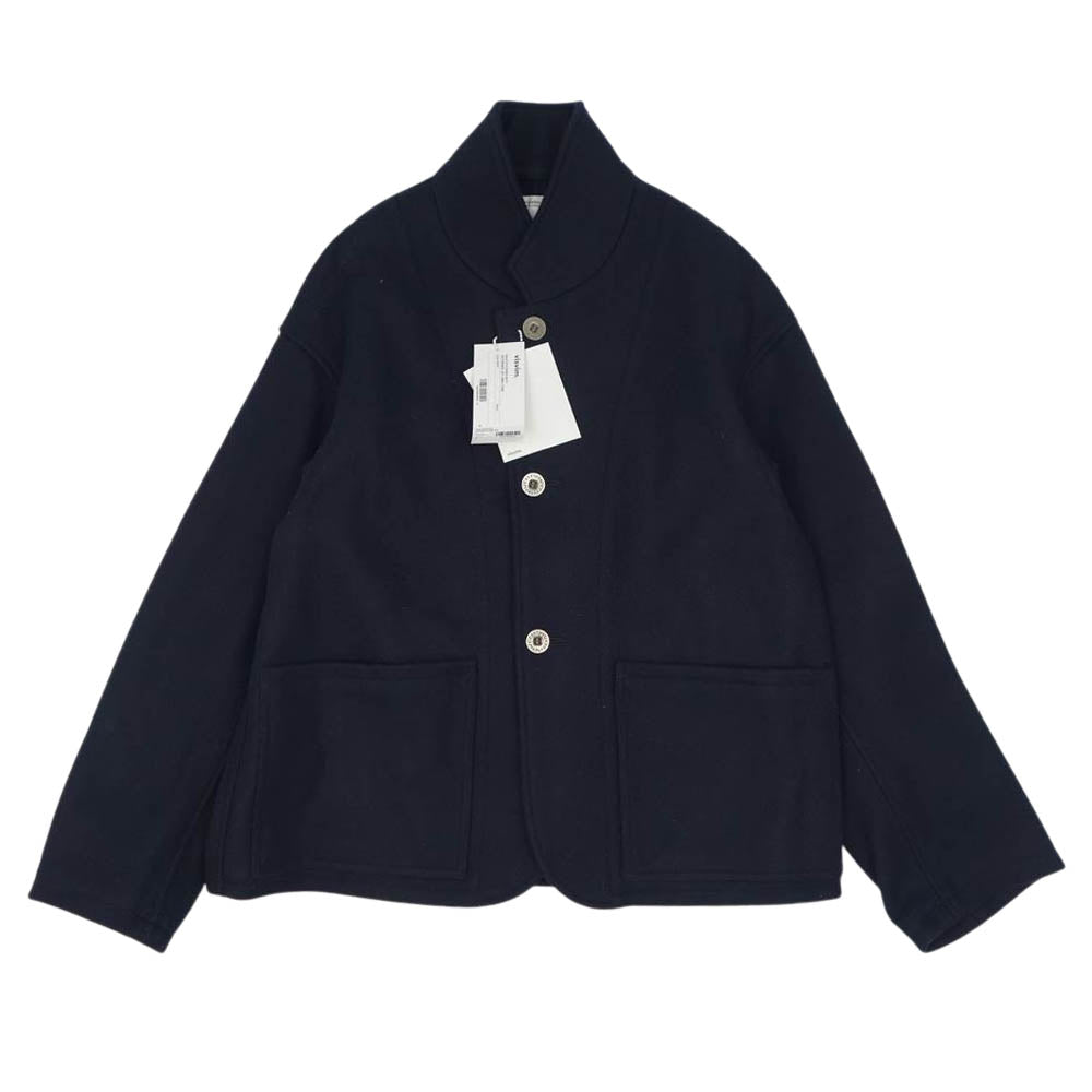 VISVIM ビズビム 21AW 0121205013017 HAYWARD JKT MELTON ヘビーメルトン製 スタンドカラー ショートジャケット ダークネイビー系 4【極上美品】【中古】