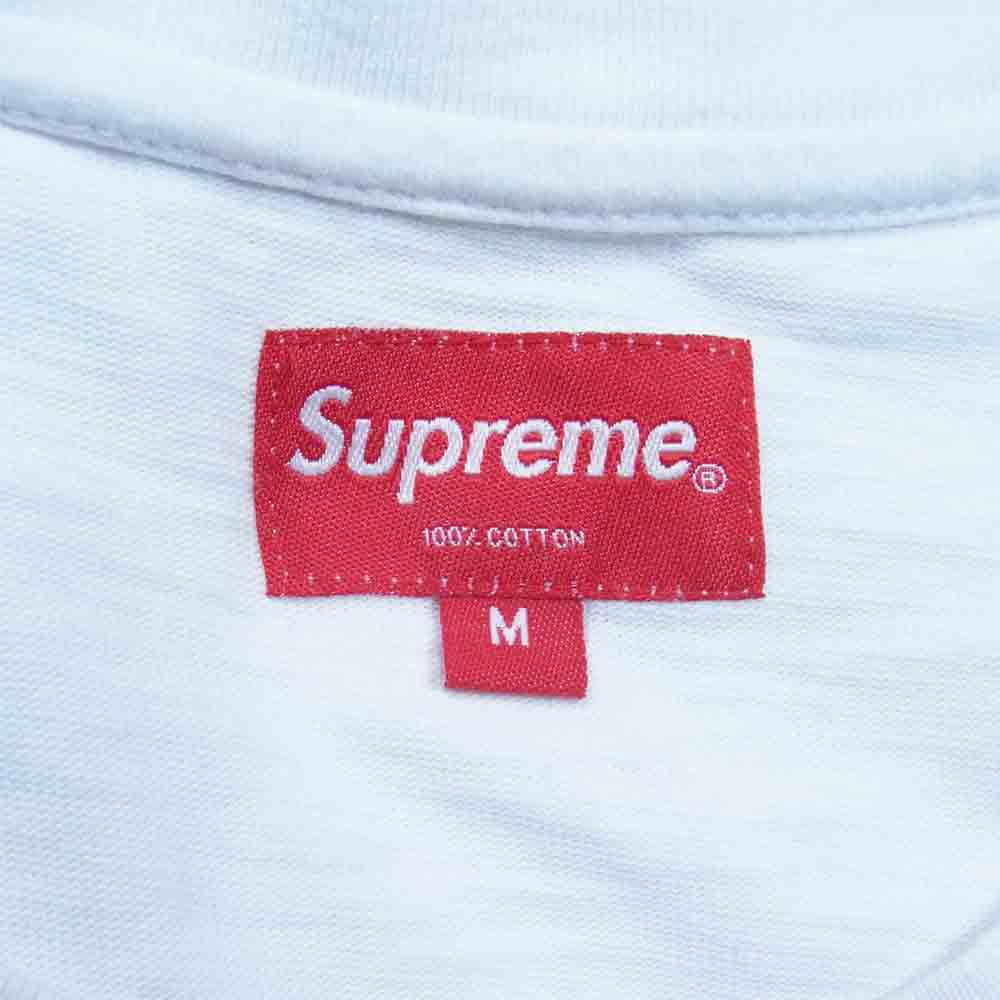 Supreme シュプリーム POCKET TEE コットン 胸ポケット クルーネック 半袖 Tシャツ ホワイト系 M【中古】