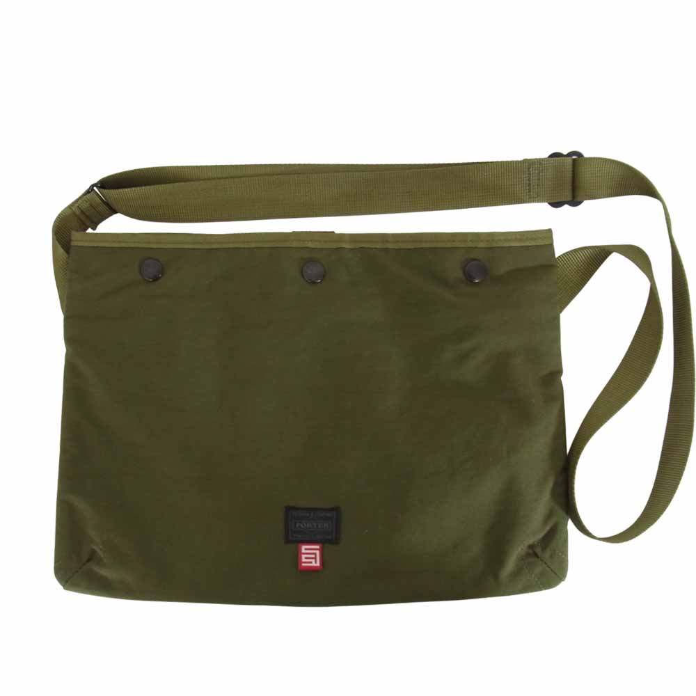 PORTER ポーター B印 YOSHIDA S DOUBLE エスダブル DAISY CUTTER SHOULDER BAG ショルダーバッグ サコッシュ カーキ系【中古】