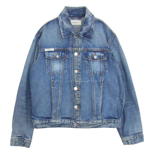FEAR OF GOD フィアオブゴッド 202SP182003F ESSENTIALS エッセンシャルズ PACSUN パクサン Denim Trucker Jacket デニムトラッカージャケット インディゴブルー系 S【中古】