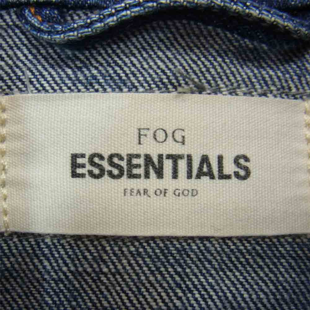 FEAR OF GOD フィアオブゴッド 202SP182003F ESSENTIALS エッセンシャルズ PACSUN パクサン Denim Trucker Jacket デニムトラッカージャケット インディゴブルー系 S【中古】
