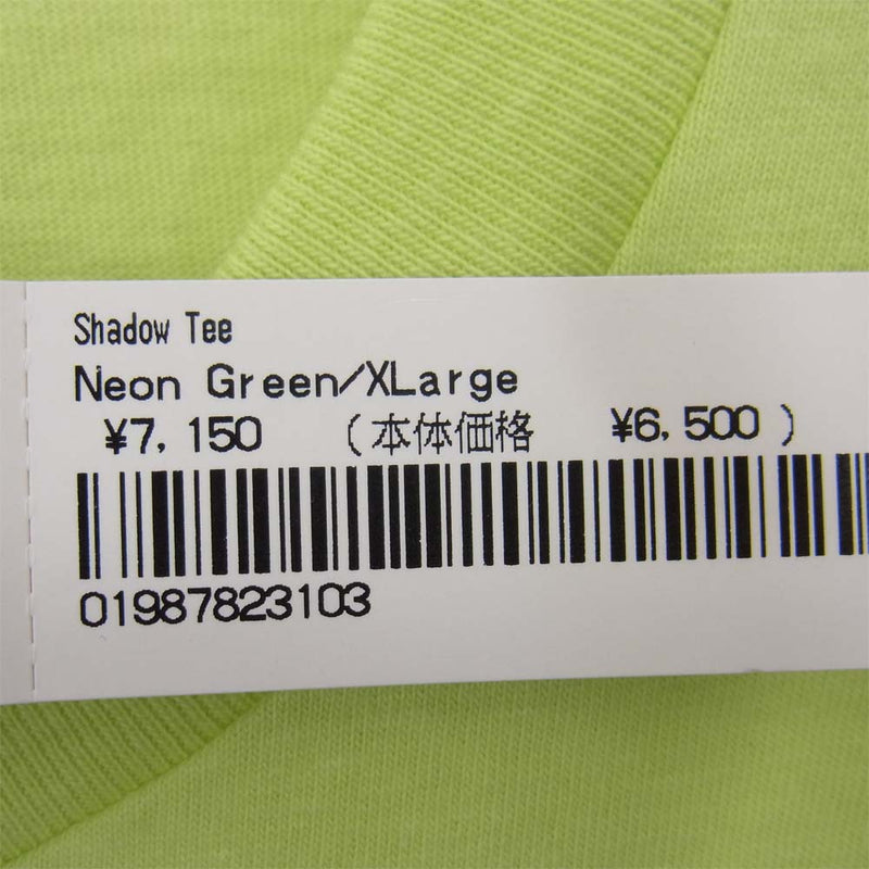 Supreme シュプリーム 21AW shadow tee Tシャツ ライトグリーン系 XL【新古品】【未使用】【中古】