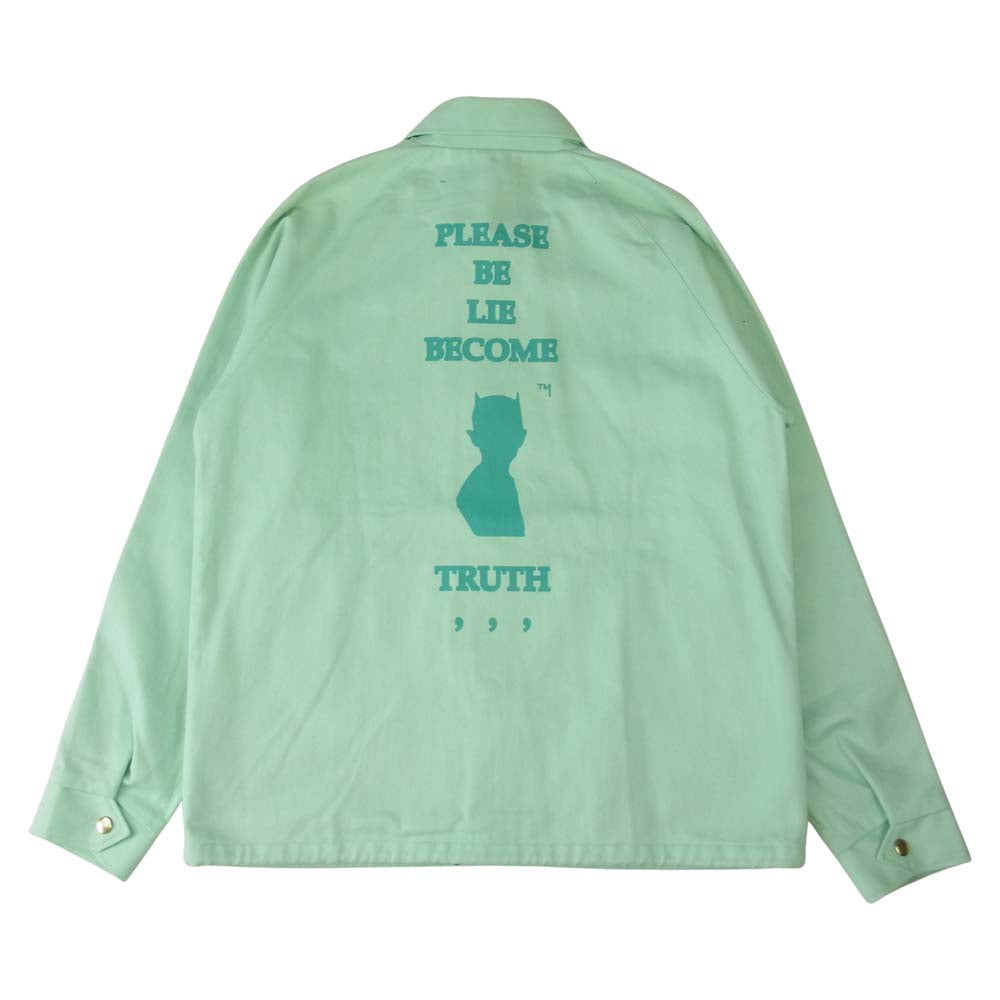 スリーフェイス Coach Jacket バックプリント コーチ ジャケット グリーン系 M【中古】