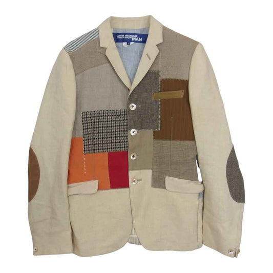 JUNYA WATANABE COMME des GARCONS ジュンヤワタナベコムデギャルソン 16SS WQ-J002 異素材 ドッキング パッチワーク ジャケット ベージュ系 S【中古】