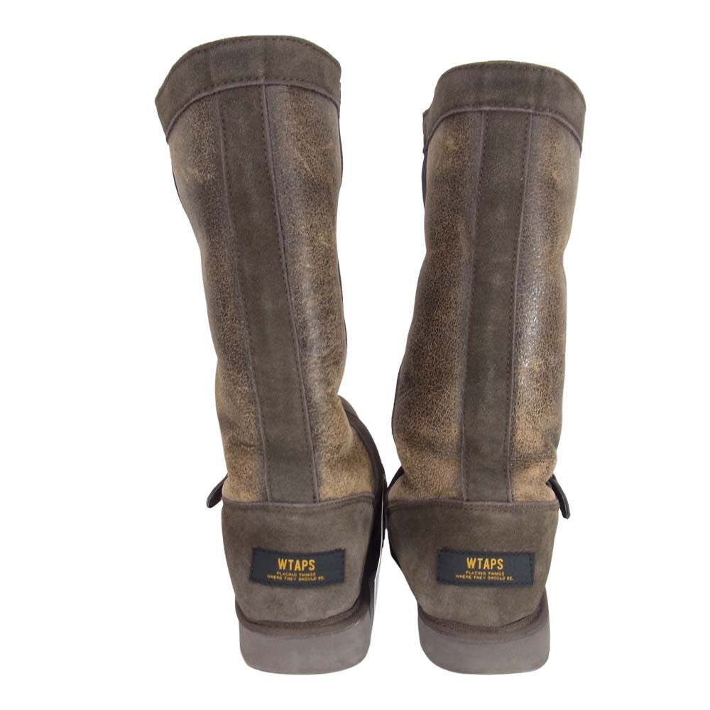 WTAPS ダブルタップス 14AW A-6 BOOTS ムートン ブーツ ブラウン系 S【中古】