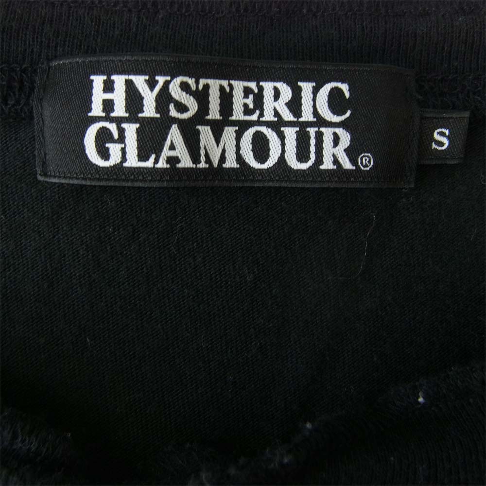 HYSTERIC GLAMOUR ヒステリックグラマー The Rolling Stones ローリングストーンズ ヘンリーネック バックロゴ 七分丈 カットソー ホワイト系 S【中古】