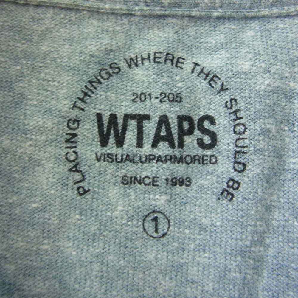 WTAPS ダブルタップス 12SS 121HNDT-CSM07 BETTER THAN YESTERDAY QB TEE COPO フットボール Tシャツ グレー系 1【中古】