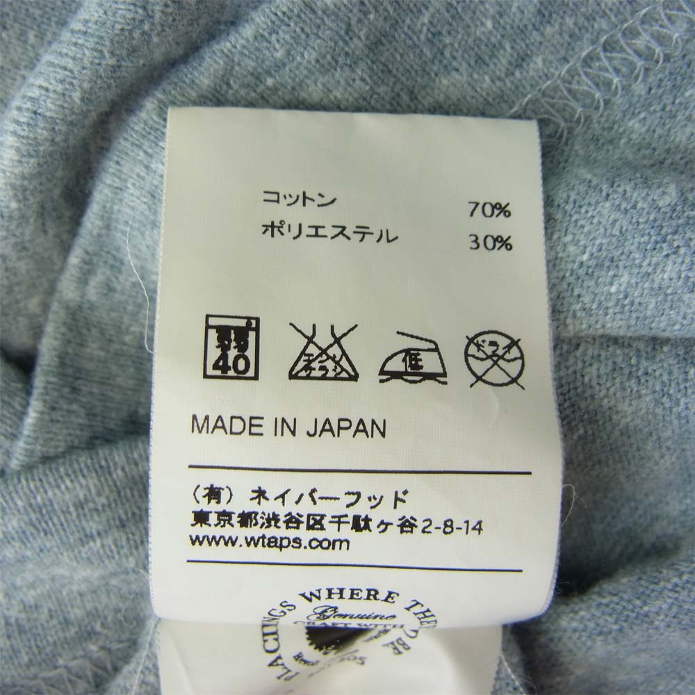 WTAPS ダブルタップス 12SS 121HNDT-CSM07 BETTER THAN YESTERDAY QB TEE COPO フットボール Tシャツ グレー系 1【中古】