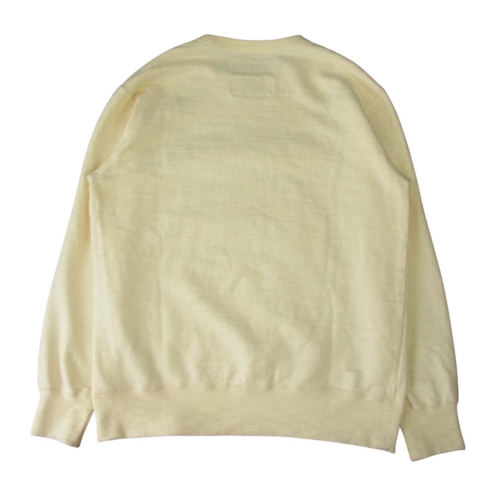 NEIGHBORHOOD ネイバーフッド 18AW 182FHNH-CSM01 SLUB / C-CREW . LS ロゴ スウェット クルーネック トレーナー ホワイト系 M【中古】