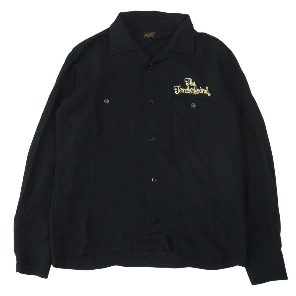 TENDERLOIN テンダーロイン T-BOWL SHT LONG 長袖 ボーリング シャツ ブラック系 XS【中古】