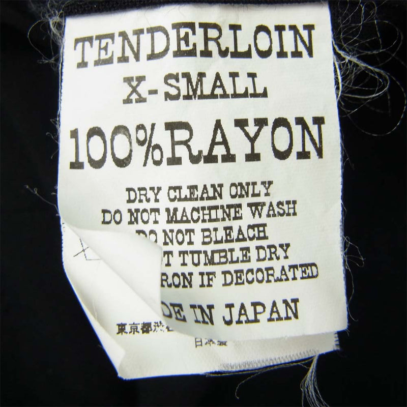TENDERLOIN テンダーロイン T-BOWL SHT LONG 長袖 ボーリング シャツ ブラック系 XS【中古】
