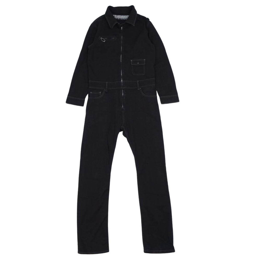 NEIGHBORHOOD ネイバーフッド 17AW 172NYNH-PTM03 B.I. OWL C-AIO ストレッチ オールインワン ツナギ ブラック系 S【中古】