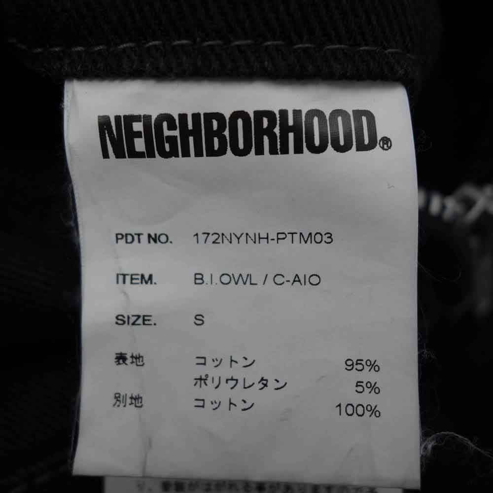NEIGHBORHOOD ネイバーフッド 17AW 172NYNH-PTM03 B.I. OWL C-AIO ストレッチ オールインワン ツナギ ブラック系 S【中古】