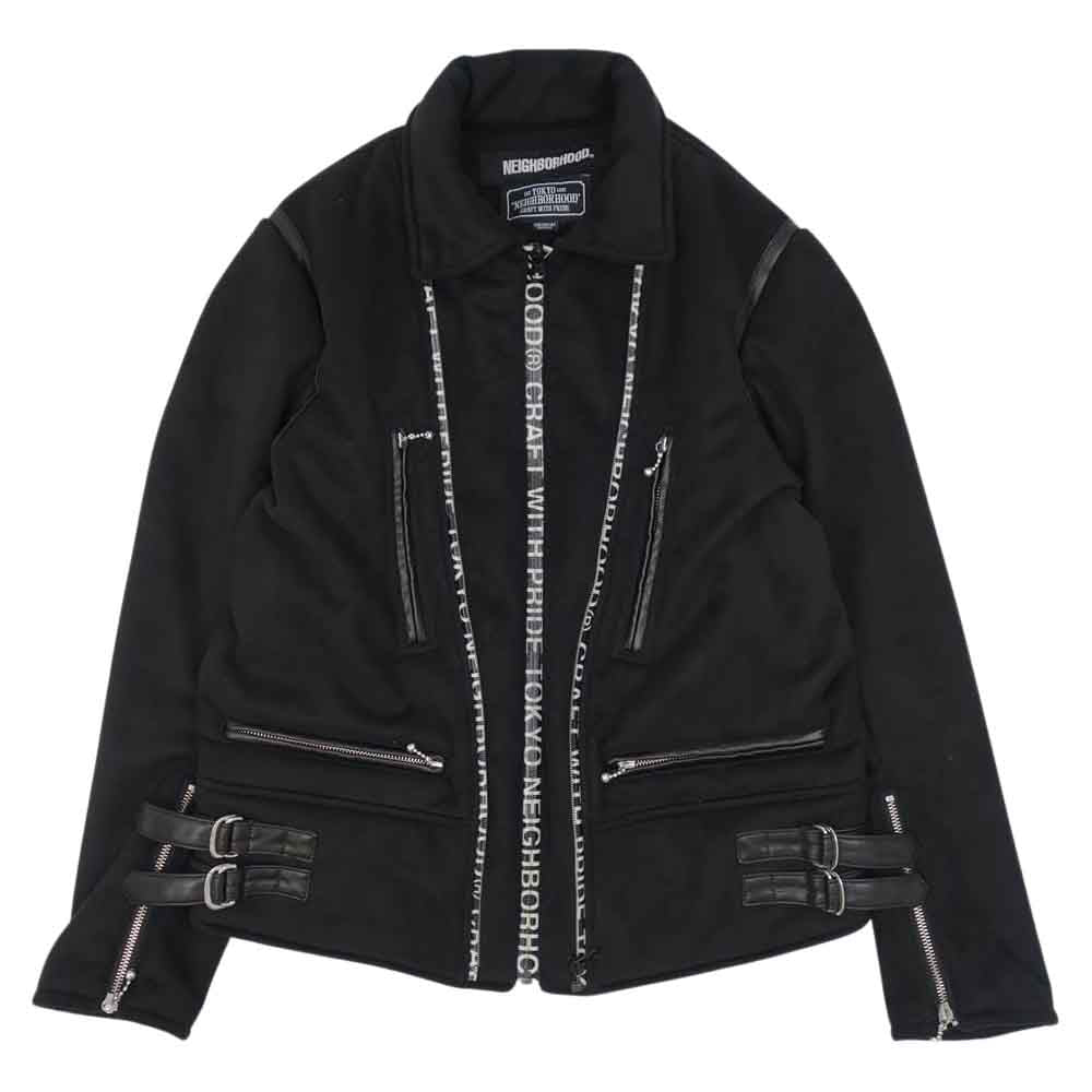 NEIGHBORHOOD ネイバーフッド 192PPNH-JKM06 RIDERS . FM. / E-JKT フェイク ムートン ライダース ジャケット ブラック系 M【中古】
