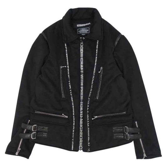 NEIGHBORHOOD ネイバーフッド 192PPNH-JKM06 RIDERS . FM. / E-JKT フェイク ムートン ライダース ジャケット ブラック系 M【中古】