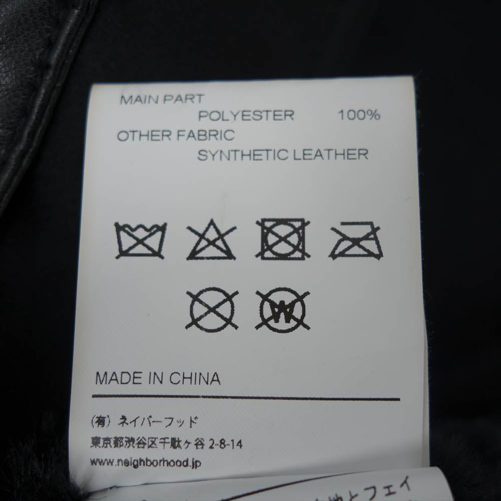 NEIGHBORHOOD ネイバーフッド 192PPNH-JKM06 RIDERS . FM. / E-JKT フェイク ムートン ライダース ジャケット ブラック系 M【中古】