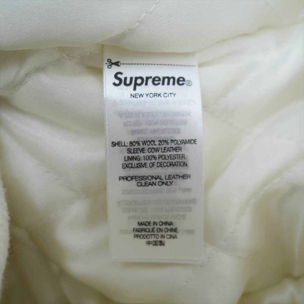 Supreme シュプリーム 21AW 21274SPD-JKM01S × WTAPS ダブルタップス VARSITY JACKET バーシティー ジャケット スタジャン ホワイト系 M【新古品】【未使用】【中古】